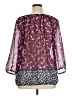 Liz Claiborne 100% Polyester Purple 3/4 Sleeve Blouse Size XL - photo 2