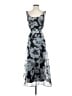 Marina 100% Polyester Floral Gray Cocktail Dress Size S - photo 1