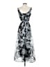 Marina 100% Polyester Floral Gray Cocktail Dress Size S - photo 2