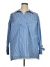 Talbots Stripes Blue Long Sleeve Button-Down Shirt Size 1X - photo 1