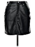 Universal Thread 100% Polyurethane Black Faux Leather Skirt Size 6 - photo 1