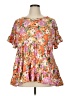 Haptics Orange Short Sleeve Blouse Size 1X - photo 1