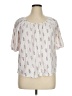 wonderly White Short Sleeve Blouse Size XL (petite) - photo 1
