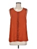 Collective Concepts 100% Polyester Orange Sleeveless Top Size M - photo 1