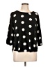 Le Lis Polka Dots Black 3/4 Sleeve Blouse Size L - photo 1