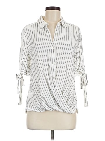 BCBGeneration 3/4 Sleeve Button-Down Shirt (view 1)