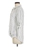 BCBGeneration 100% Rayon Stripes Ivory 3/4 Sleeve Button-Down Shirt Size M (estimated) - photo 5