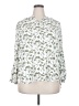 Fun2Fun 100% Polyester Print White 3/4 Sleeve Blouse Size 2X - photo 1