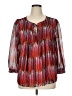Tommy Hilfiger 100% Polyester Red 3/4 Sleeve Blouse Size XL - photo 1