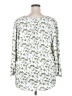 Fun2Fun 100% Polyester Print White 3/4 Sleeve Blouse Size 2X - photo 2