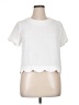 Monteau 100% Polyester White Short Sleeve Top Size XL - photo 1