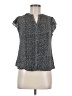 Covington 100% Polyester Gray Short Sleeve Blouse Size M (petite) - photo 1