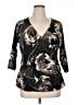 Coldwater Creek 100% Polyester Black 3/4 Sleeve Blouse Size 1X - photo 1