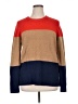 J.Crew Factory Store Color Block Orange Pullover Sweater Size XL - photo 1