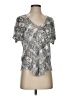 BCBGMAXAZRIA Paisley Silver Short Sleeve T-Shirt Size S - photo 1