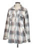 Thread & Supply 100% Polyester Plaid Gray Fleece Size S - photo 1