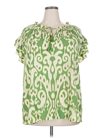 Rose + Olive Short Sleeve Blouse (view 1)