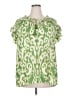 Rose + Olive Green Short Sleeve Blouse Size 2X - photo 1