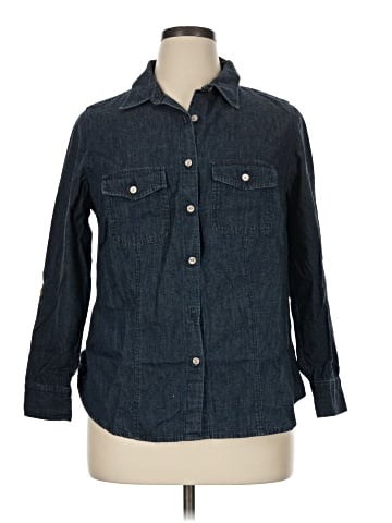 Talbots 3/4 Sleeve Button-Down Shirt (view 1)
