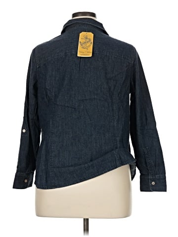 Talbots 3/4 Sleeve Button-Down Shirt (view 2)