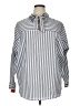 Zara Basic 100% Cotton Stripes Blue Long Sleeve Blouse Size XL - photo 1