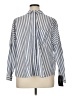 Zara Basic 100% Cotton Stripes Blue Long Sleeve Blouse Size XL - photo 2