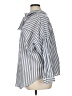 Zara Basic 100% Cotton Stripes Blue Long Sleeve Blouse Size XL - photo 5