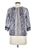 River Island Blue 3/4 Sleeve Blouse Size 6 - photo 2