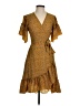 Max Studio Paisley Yellow Casual Dress Size XS - photo 1