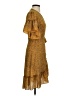 Max Studio Paisley Yellow Casual Dress Size XS - photo 4