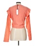 Chocolate Orange Long Sleeve Blouse Size L - photo 2
