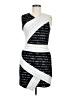 BCBGMAXAZRIA Graphic Gray Cocktail Dress Size 8 - photo 1