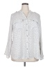 Zac & Rachel 100% Polyester Polka Dots White Long Sleeve Blouse Size 2X - photo 1