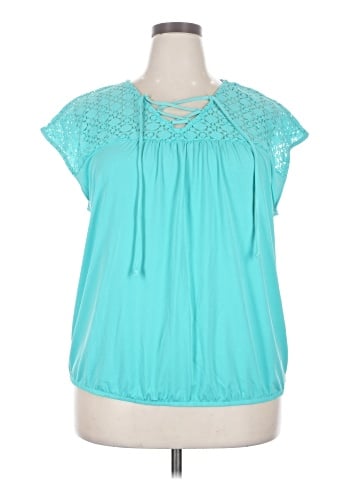 7th Avenue Design Studio New York & Company Short Sleeve Blouse (view 1)