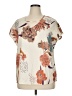 Emery Rose Floral Ivory Short Sleeve Blouse Size XL - photo 1
