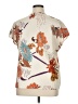 Emery Rose Floral Ivory Short Sleeve Blouse Size XL - photo 2