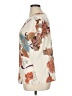 Emery Rose Floral Ivory Short Sleeve Blouse Size XL - photo 5