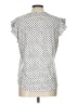 Adrianna Papell Polka Dots White Short Sleeve Blouse Size L - photo 2