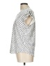 Adrianna Papell Polka Dots White Short Sleeve Blouse Size L - photo 5