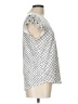 Adrianna Papell Polka Dots White Short Sleeve Blouse Size L - photo 4