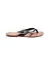 Nordstrom 100% Leather Black Flip Flops Size 6 - photo 1