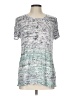BCBGMAXAZRIA Silver Short Sleeve Top Size L - photo 1