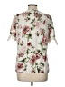 Naif Floral Ivory Short Sleeve Blouse Size L - photo 2