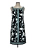 Mary McFadden 100% Polyester Print Teal Casual Dress Size 2 - photo 1