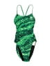 TYR Chevron-herringbone Green One Piece Swimsuit Size XXS (26) - photo 1