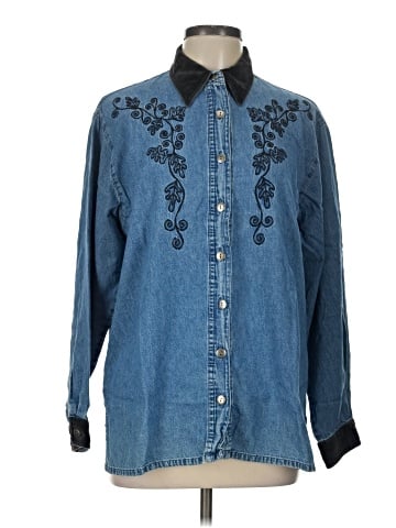 Classic Elements Long Sleeve Button-Down Shirt (view 1)