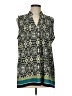 Van Heusen 100% Polyester Teal Sleeveless Blouse Size L - photo 1