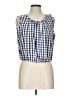 Laura Ashley Blue Sleeveless Blouse Size L - photo 1