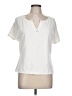 Talbots Ivory Short Sleeve Blouse Size L - photo 1