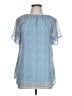 Unbranded Blue Short Sleeve Blouse Size L - photo 1